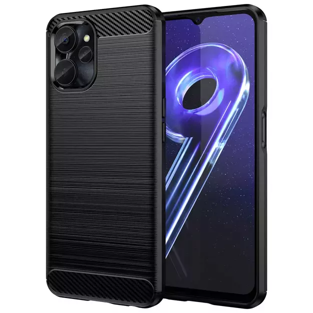 Carbon Case for Realme 10 5G / Realme 9i 5G Flexible Silicone Carbon Cover Black 1