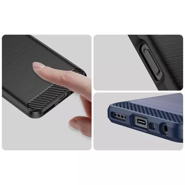 Carbon Case for Realme 10 5G / Realme 9i 5G Flexible Silicone Carbon Cover Black 10