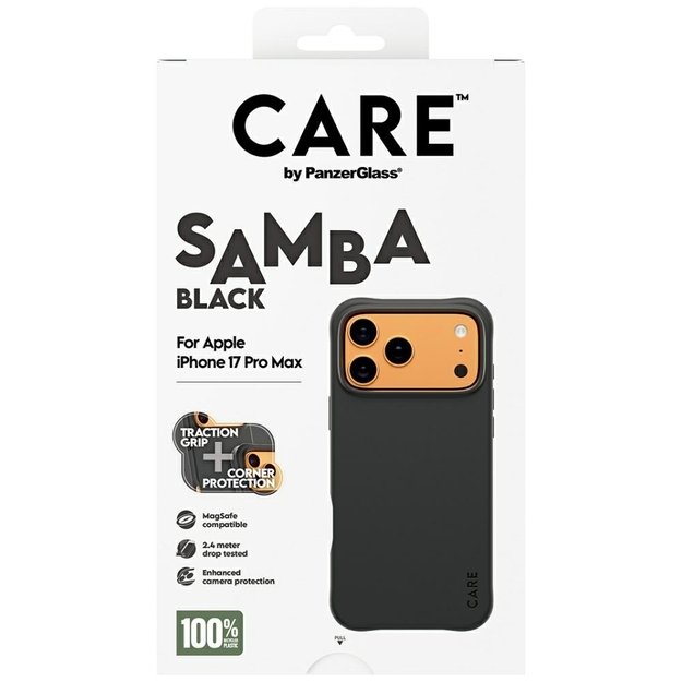 CARE by PanzerGlass Fashionable Samba MagSafe Case for iPhone 17 Pro Max - Black 4