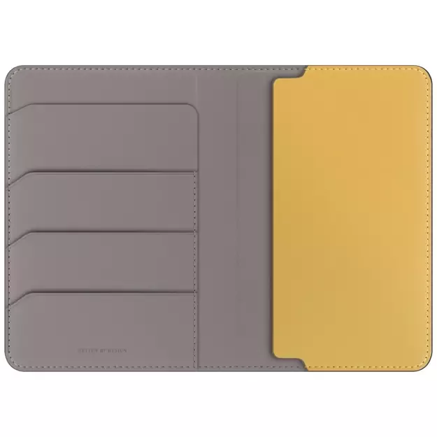 Uniq Belmont RFID Blocking Passport Case - Grey/Yellow 1