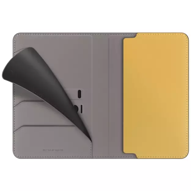 Uniq Belmont RFID Blocking Passport Case - Grey/Yellow 2