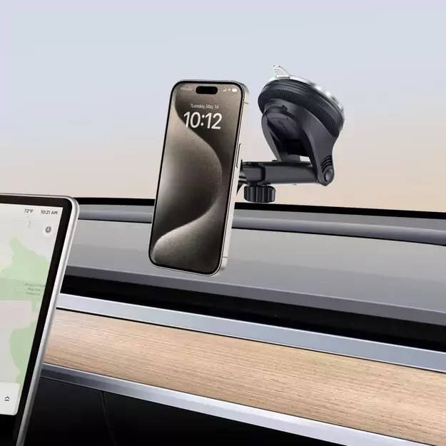 Tech-Protect N58 Magnetic MagSafe Car Holder for Cockpit, Windshield or Air Vent Mount - Black 8