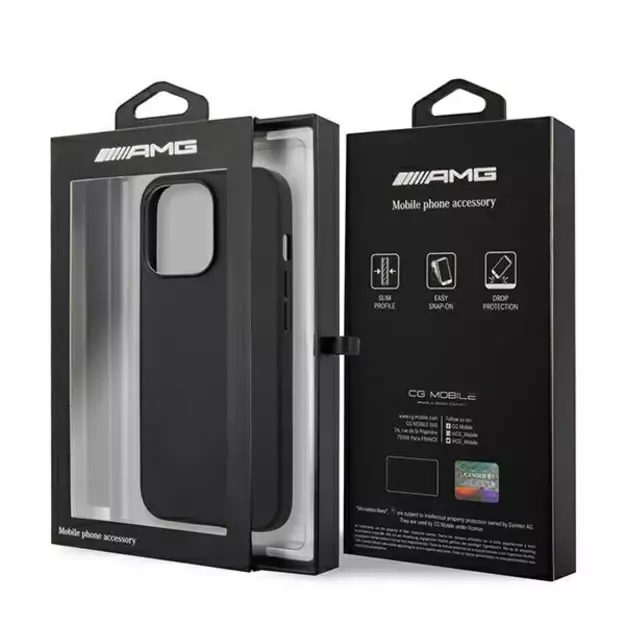 AMG Leather Hot Stamped Case for iPhone 13 Pro / 13 6.1&quot  - Black 14