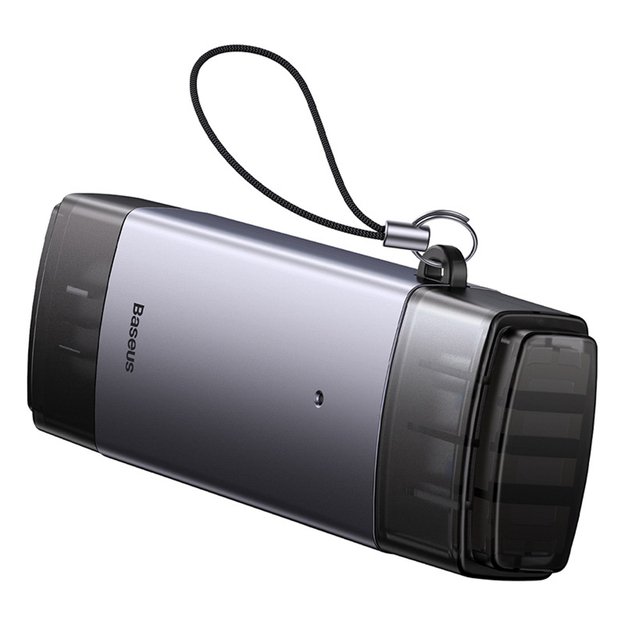 Baseus Lite Series USB-A/USB-C 3.0 SD/TF Card Reader - Gray 3