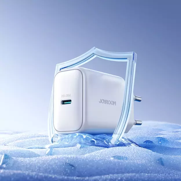 Joyroom JR-TCF20 USB-C PD 20W network charger - white + USB-C / USB-C cable 1m 9