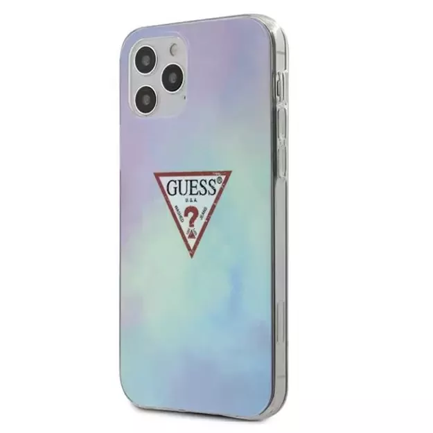 Guess Tie &amp  Die Collection Case for iPhone 12 / 12 Pro 6.1&quot  - Blue