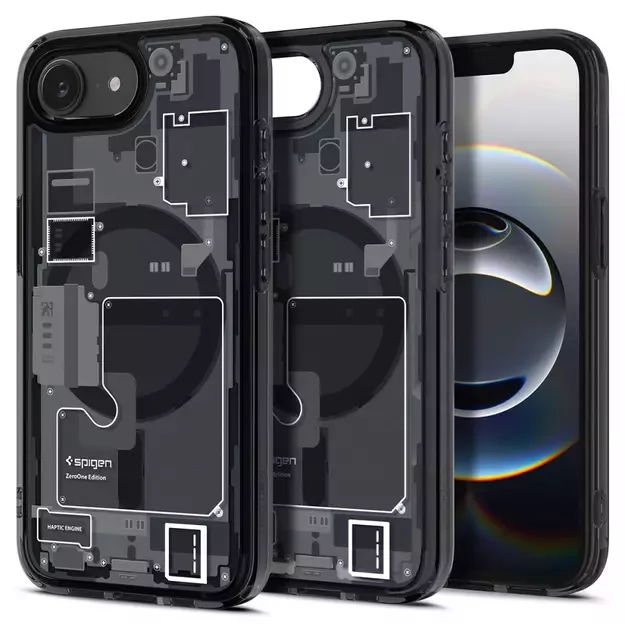 Spigen Ultra Hybrid MagSafe Case for iPhone 16e Zero One - Black