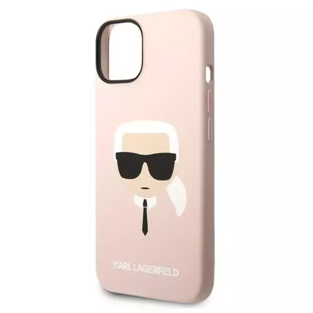 Karl Lagerfeld Silicone Karl`s Head Case for iPhone 14 / 15 / 13 6.1&quot  - pink 12