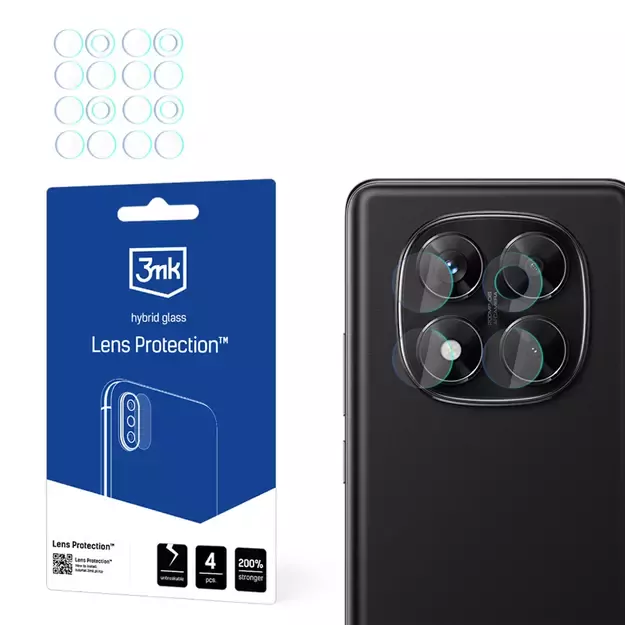 Hybrid Glass for Camera Lens 3mk Lens Protection for Xiaomi Redmi Note 14 Pro 4G