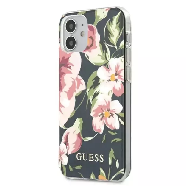 Guess GUHCP12SIMLFL03 iPhone 12 mini 5.4&quot  navy/navy N°3 Flower Collection
