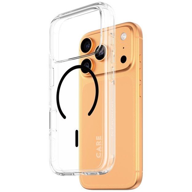 CARE by PanzerGlass Flagship Urban Explorer Case w. Black MagSafe for iPhone 17 Pro - Transparent 1