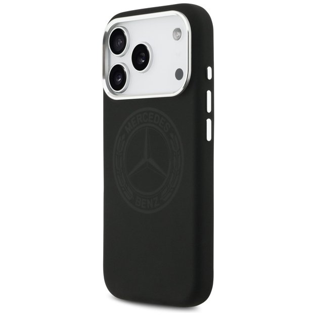 Mercedes Silicone Vintage Logo MagSafe Case for iPhone 17 Pro - Black 1