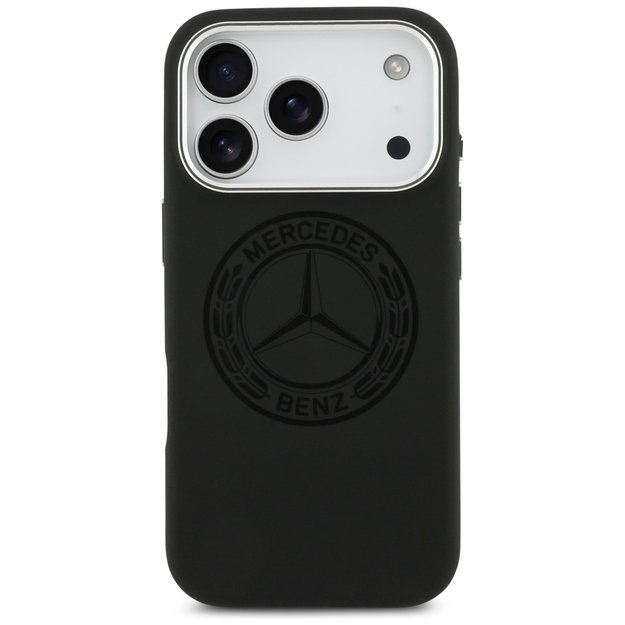 Mercedes Silicone Vintage Logo MagSafe Case for iPhone 17 Pro - Black 2