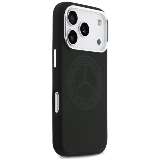 Mercedes Silicone Vintage Logo MagSafe Case for iPhone 17 Pro - Black 3