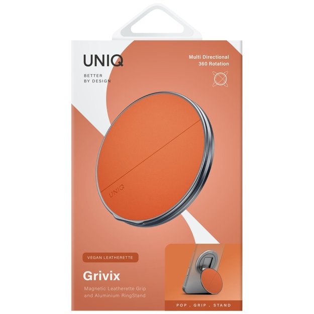 Uniq Grivix Classic 360 Mount&amp Grip Stand Magnetic Holder - Orange 3