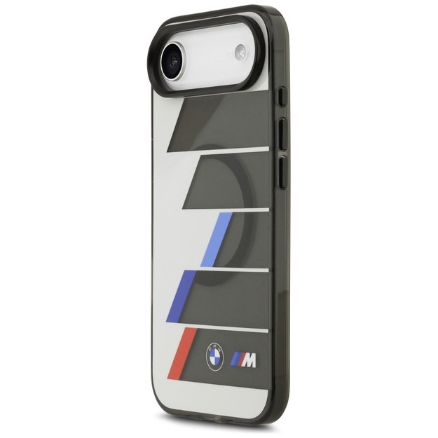 BMW M IML Metal Buttons Tricolor Lines MagSafe Case for iPhone Air - Gray 1