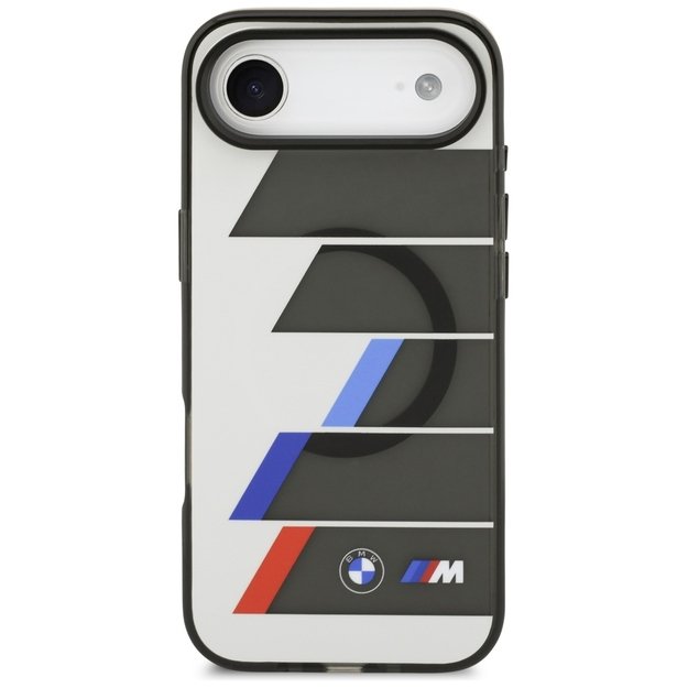 BMW M IML Metal Buttons Tricolor Lines MagSafe Case for iPhone Air - Gray 2