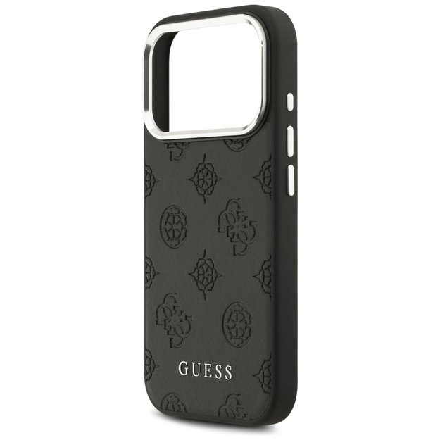 Guess Peony Hot Stamp Script MagSafe Case for iPhone 17 Pro - Black 5