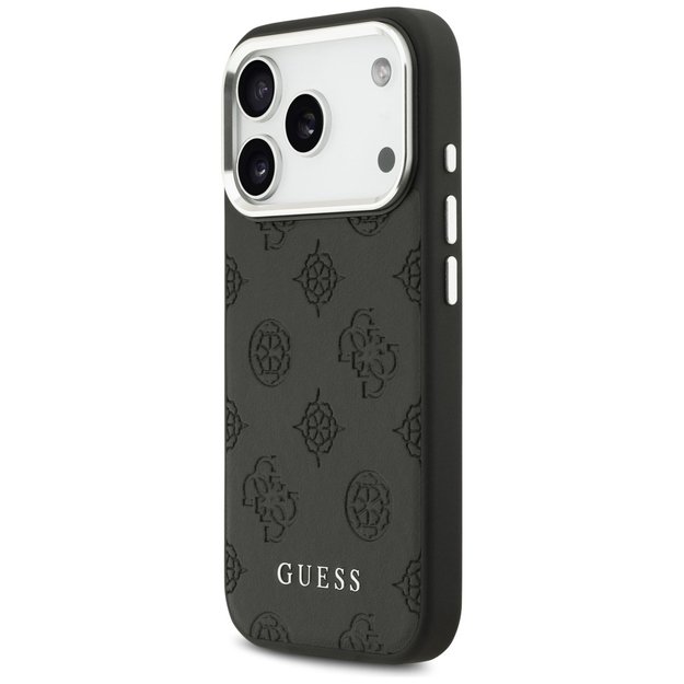 Guess Peony Hot Stamp Script MagSafe Case for iPhone 17 Pro - Black 1