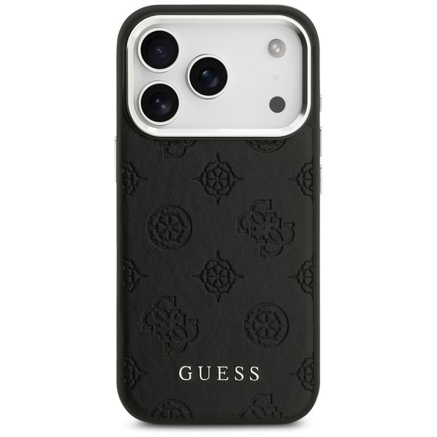 Guess Peony Hot Stamp Script MagSafe Case for iPhone 17 Pro - Black 2