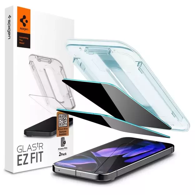 Spigen Glas.TR &quot Ez Fit&quot  Privacy HD 2-pack privacy glass for Google Pixel 9 / 9 Pro