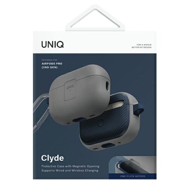 Uniq Clyde Lock Case AirPods Pro 2 - Gray-Blue 6