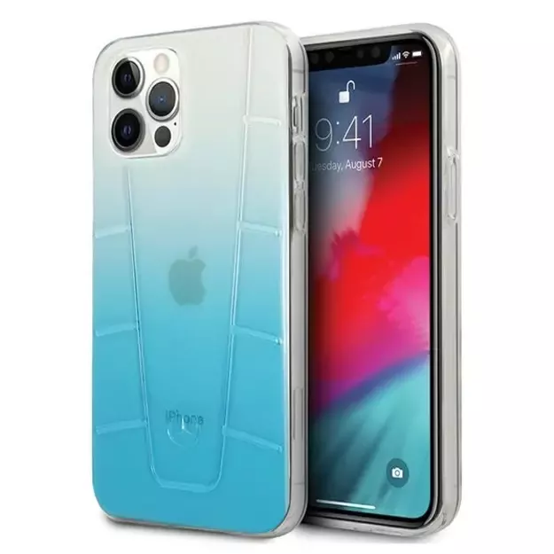 Mercedes MEHCP12LCLGBL iPhone 12 Pro Max 6,7  niebieski/blue hardcase Transparent Line
