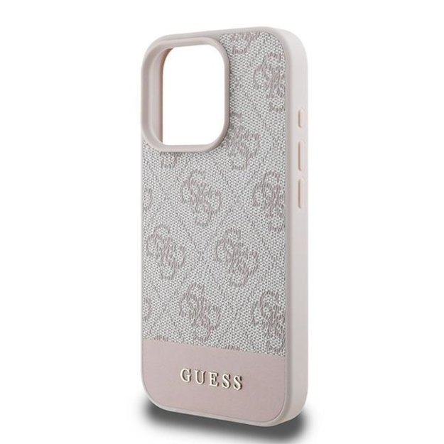Guess 4G Bottom Stripe Case for iPhone 16 Pro Max - Pink 5