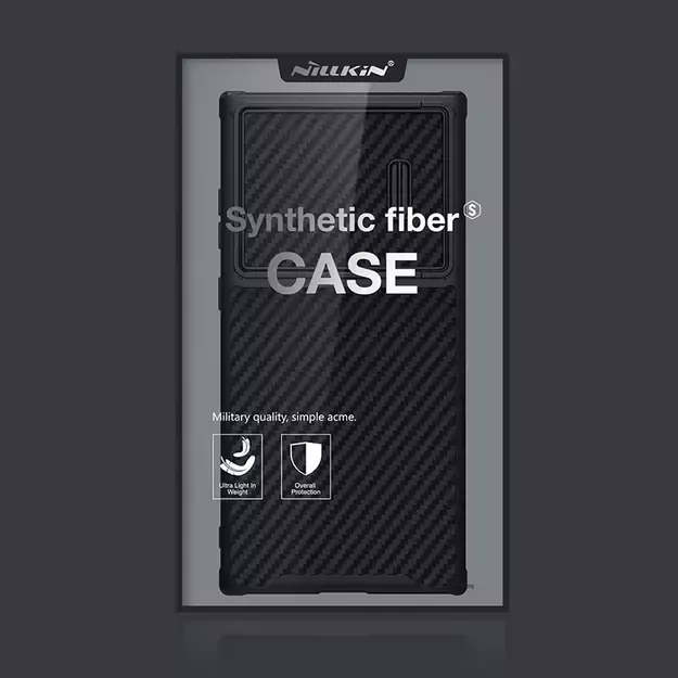 Nillkin Synthetic Fiber S Case for Samsung Galaxy S23 Ultra, camera cover, black 19