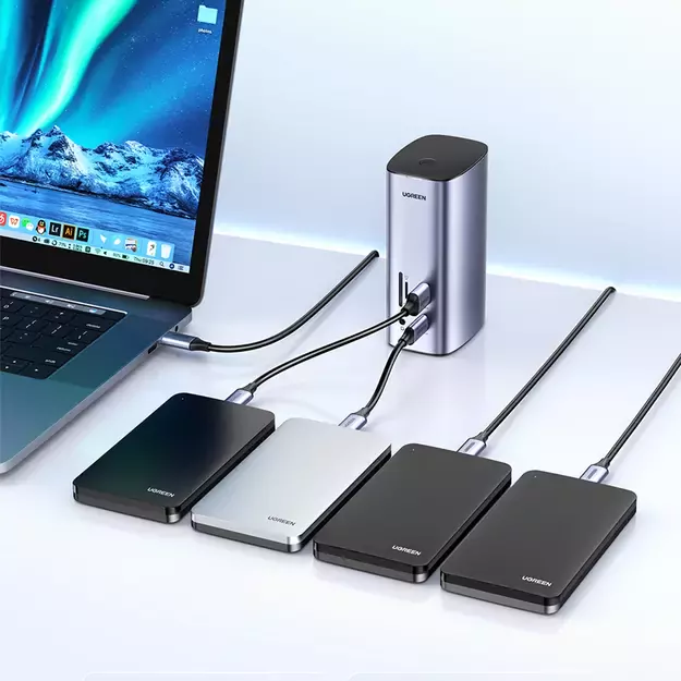 Ugreen Multifunction HUB 12in1 USB C USB HDMI DP RJ45 AUX SD TF gray (CM555) 10