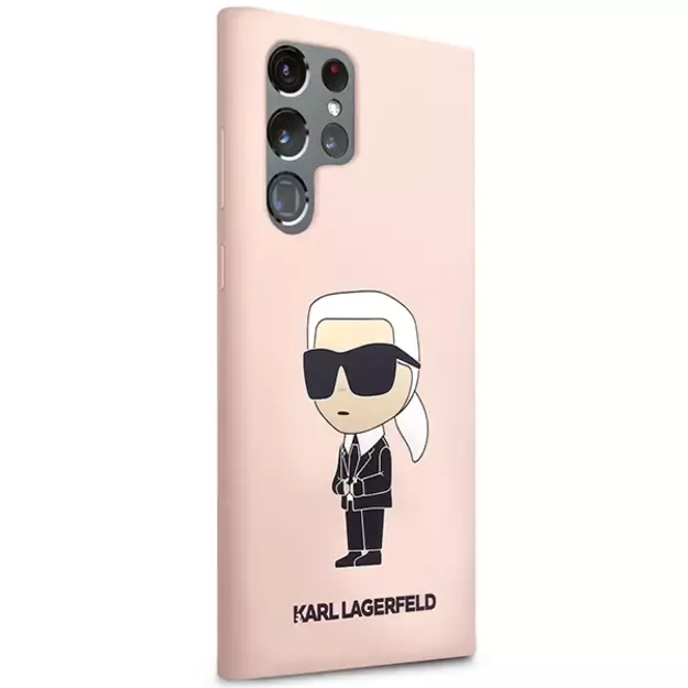 Karl Lagerfeld KLHCS23LSNIKBCP Sam S23 S918 Ultra hardcase pink/pink Silicone Ikonik 10