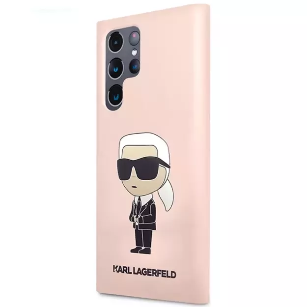 Karl Lagerfeld KLHCS23LSNIKBCP Sam S23 S918 Ultra hardcase pink/pink Silicone Ikonik 8