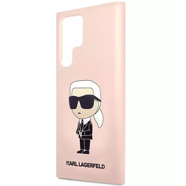 Karl Lagerfeld KLHCS23LSNIKBCP Sam S23 S918 Ultra hardcase pink/pink Silicone Ikonik 12
