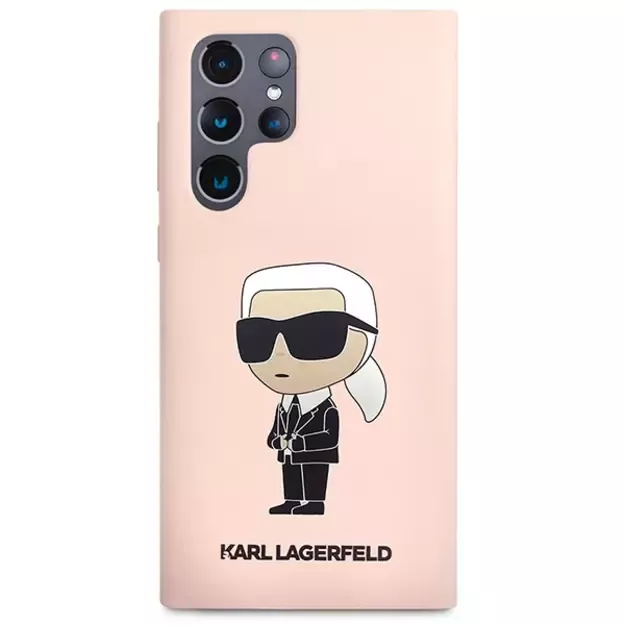 Karl Lagerfeld KLHCS23LSNIKBCP Sam S23 S918 Ultra hardcase pink/pink Silicone Ikonik 9