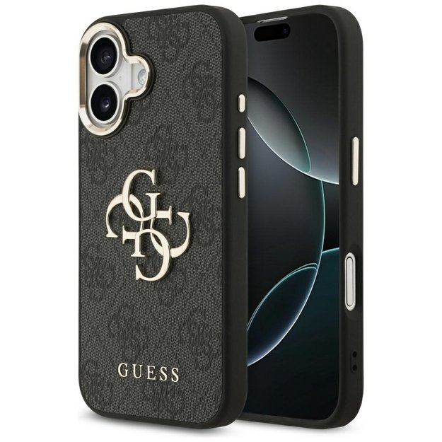 Guess 4G Big 4G Classic Logo Case for iPhone 17 - Black and Gold
