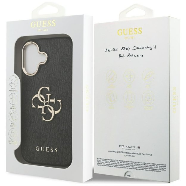 Guess 4G Big 4G Classic Logo Case for iPhone 17 - Black and Gold 7