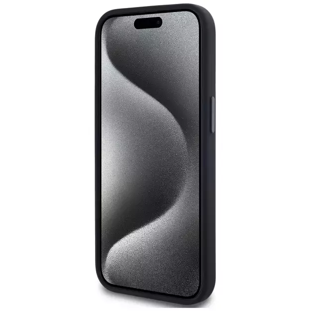 Karl Lagerfeld Silicone Shadow Metal Initial MagSafe Case for iPhone 15 Black 11