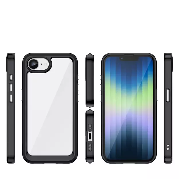 Outer Space Case for iPhone 16e Flexible Frame Cover - Black 1