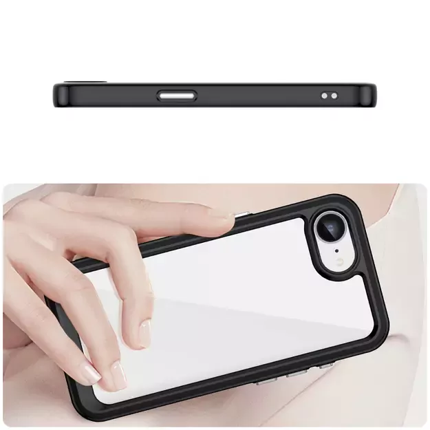 Outer Space Case for iPhone 16e Flexible Frame Cover - Black 6