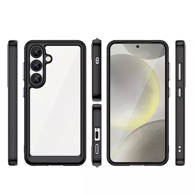 Outer Space Case for Samsung Galaxy S25 Edge Cover with Flexible Frame - Black 8