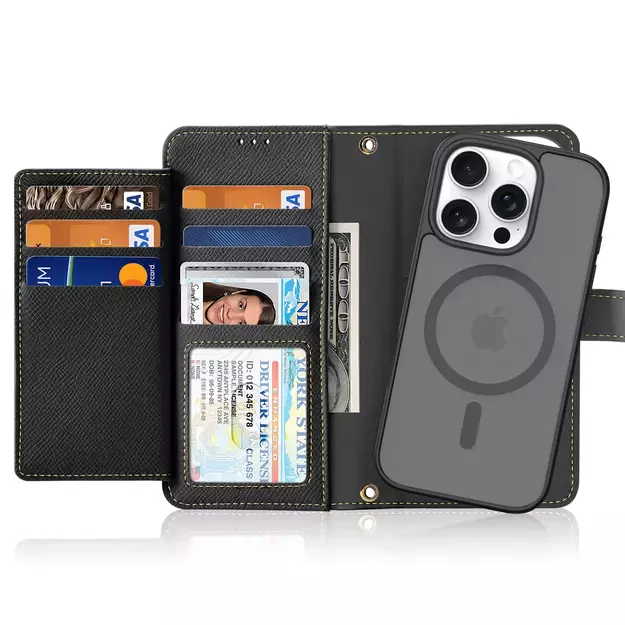 Dux Ducis Lawa Leather Case for iPhone 16 Pro Max - Black 1