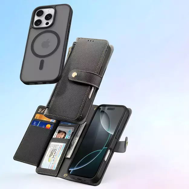 Dux Ducis Lawa Leather Case for iPhone 16 Pro Max - Black 2