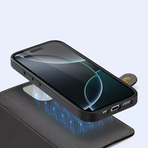 Dux Ducis Lawa Leather Case for iPhone 16 Pro Max - Black 4
