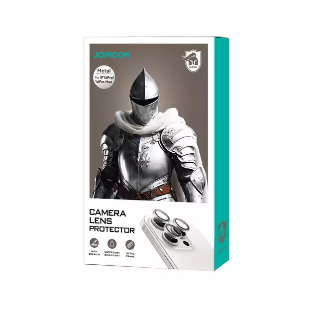 Joyroom JR-MFY0256 Glass Screen Protector for iPhone 16/16 Plus Lenses - Silver 2