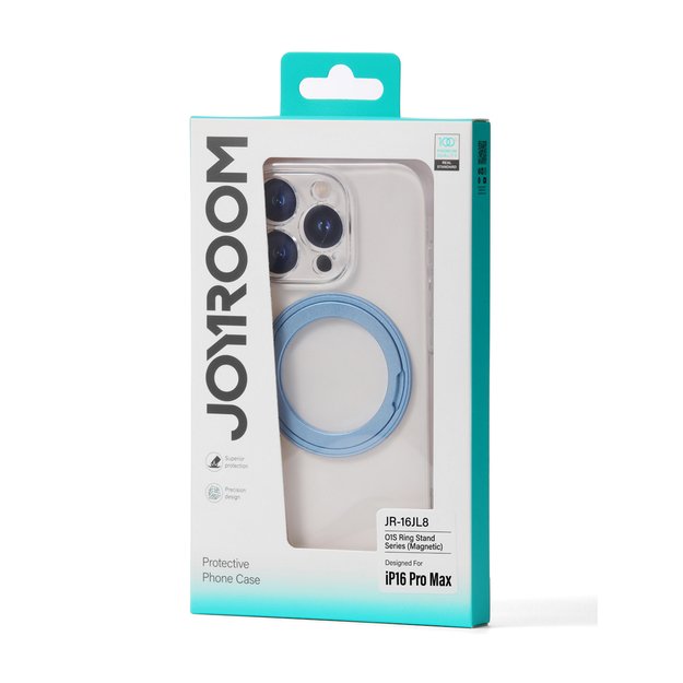 Joyroom JR-16JL6 Case for iPhone 16 Pro Max Ultra-Thin MagSafe Compatible with 360&deg; Ring Stand - Blue 1