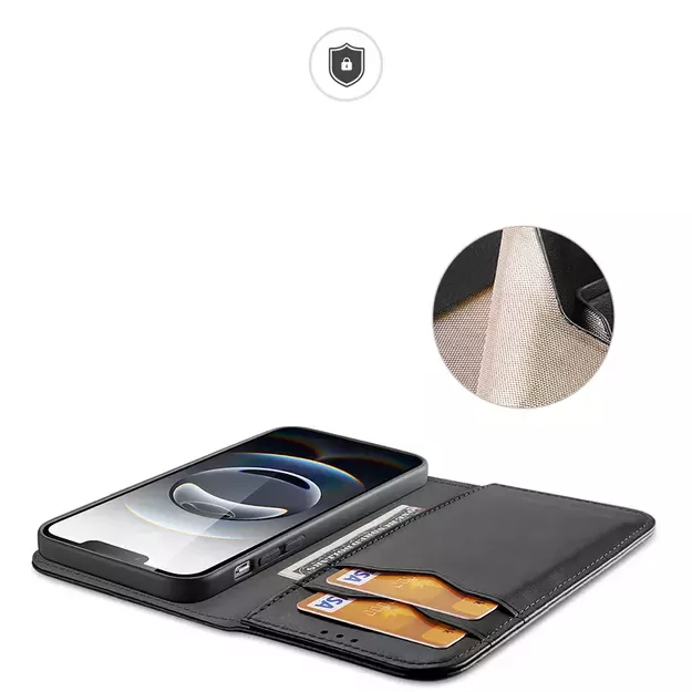 Dux Ducis Hivo iPhone 16e Case with Flip and RFID Protection - Black 17