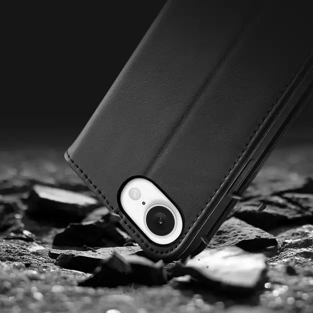 Dux Ducis Hivo iPhone 16e Case with Flip and RFID Protection - Black 29