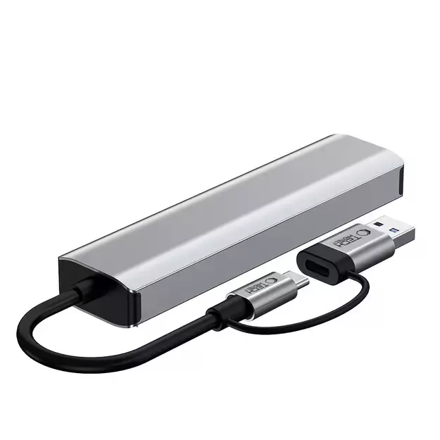 Tech-Protect HB03 HUB Adapter 5in1 USB-C + USB2.0 + USB3.0 + RJ45 - gray 4