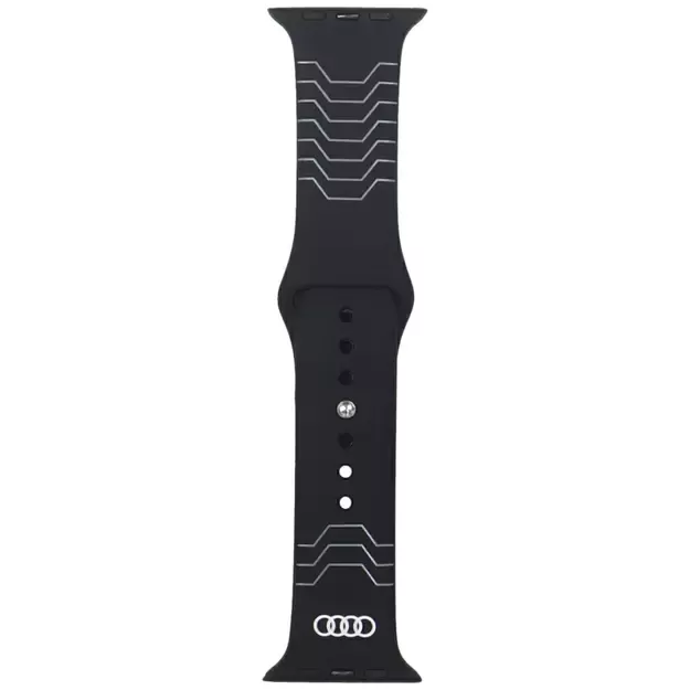 Audi Geometric Pattern Silicone Watch Strap for Apple Watch 44 / 45 / 46 / 49 mm - black