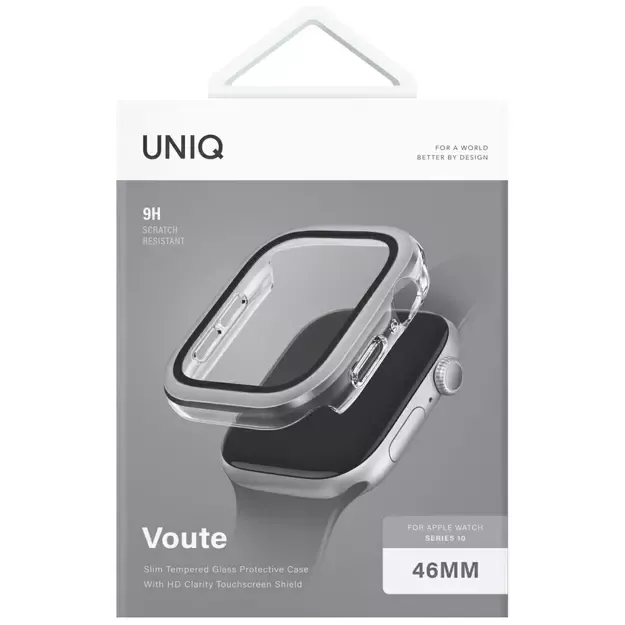 Uniq Voute tempered glass case for Apple Watch 10 46 mm - silver 5